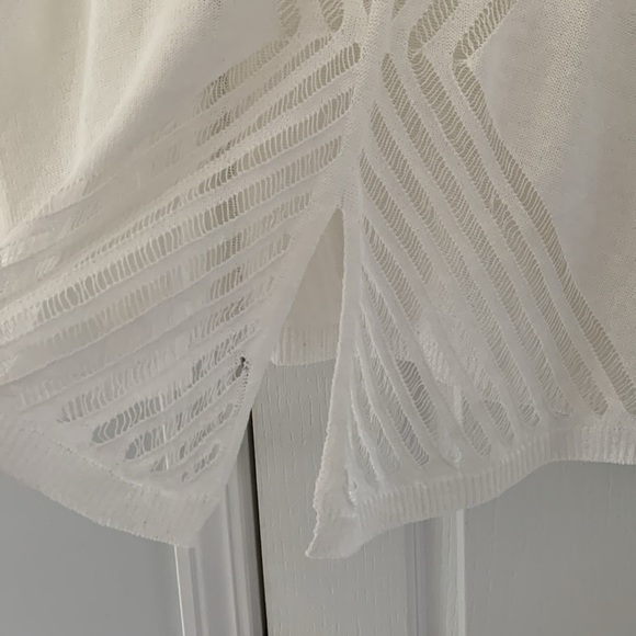 Colour 5 Power sweater jumper beige L‎ see through lightweight knit v neck linen - Picture 6 of 11